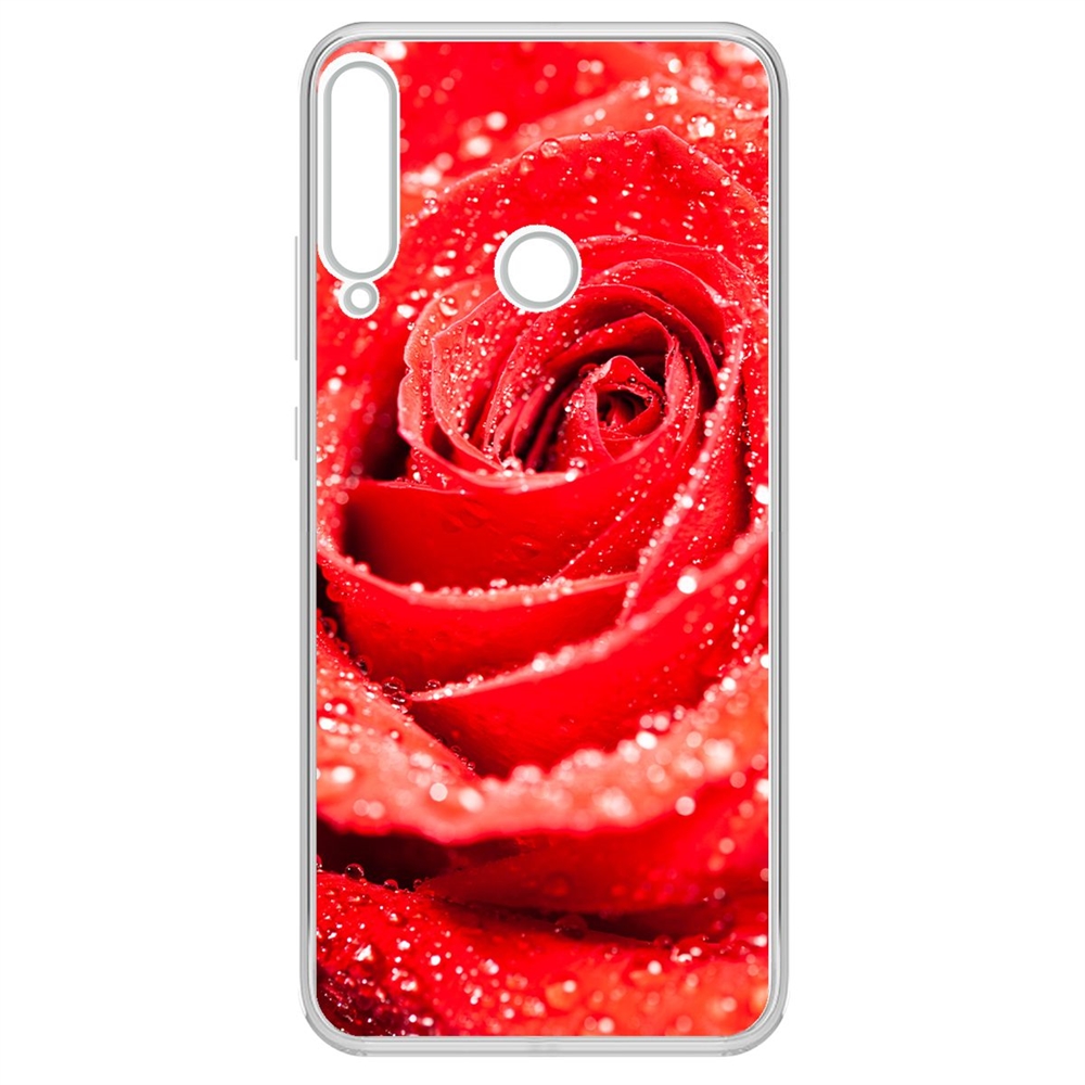 фото Чехол-накладка krutoff clear case роза для huawei p40 lite e/y7p/honor 9c