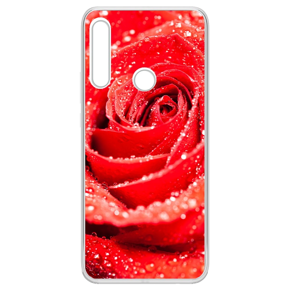 фото Чехол-накладка krutoff clear case роза для huawei p smart z/honor 9x