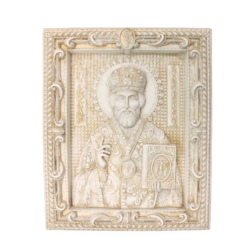 

Картина (икона) "Николай Чудотворец" ZlatDecor, Декор для дома, белый