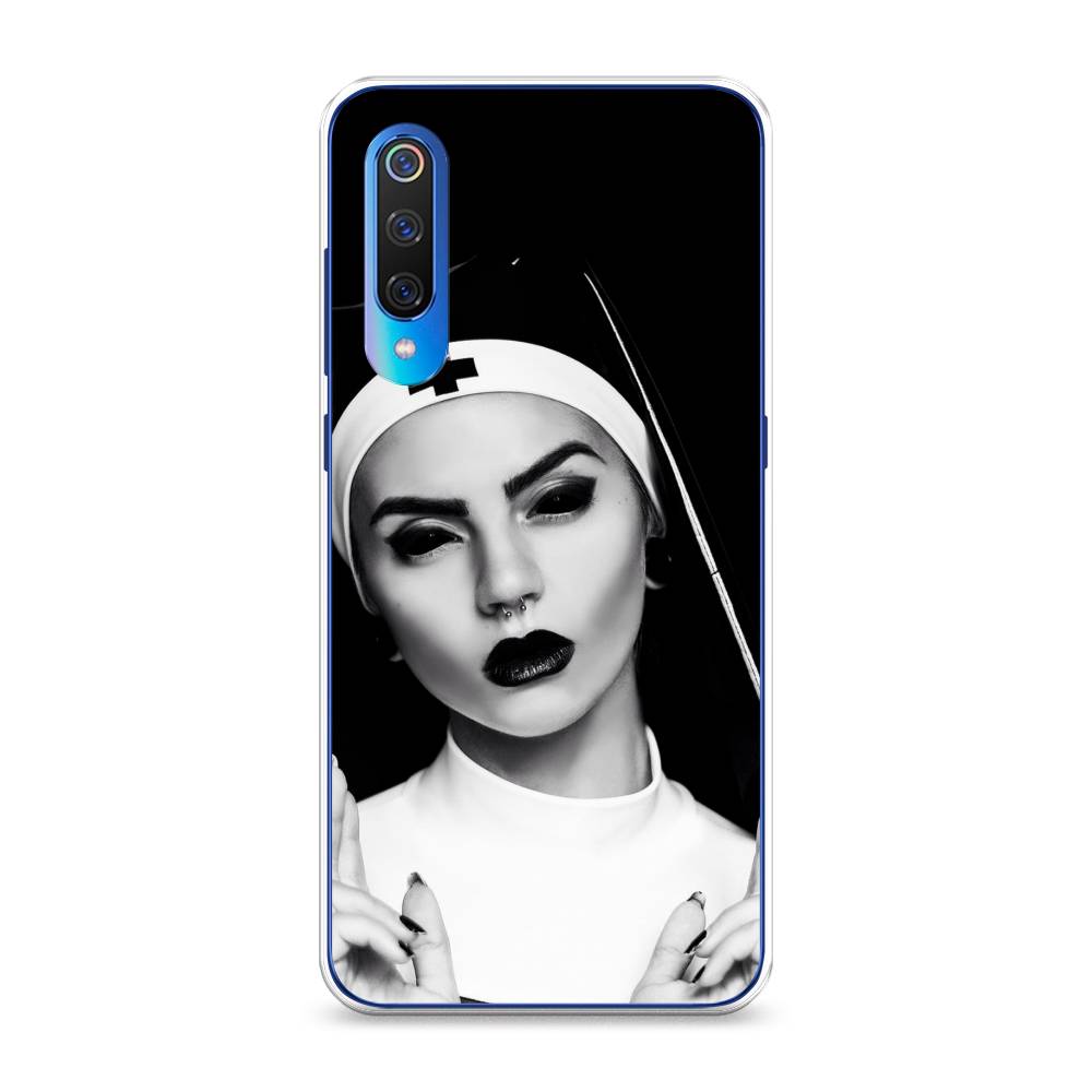 

Чехол Awog на Xiaomi Mi 9 "Черная монашка", Разноцветный, 34850-9