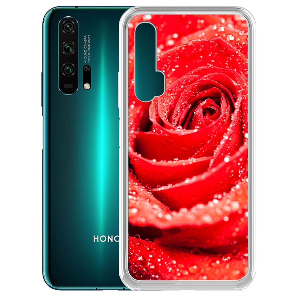 фото Чехол-накладка krutoff clear case роза для honor 20 pro/nova 5t