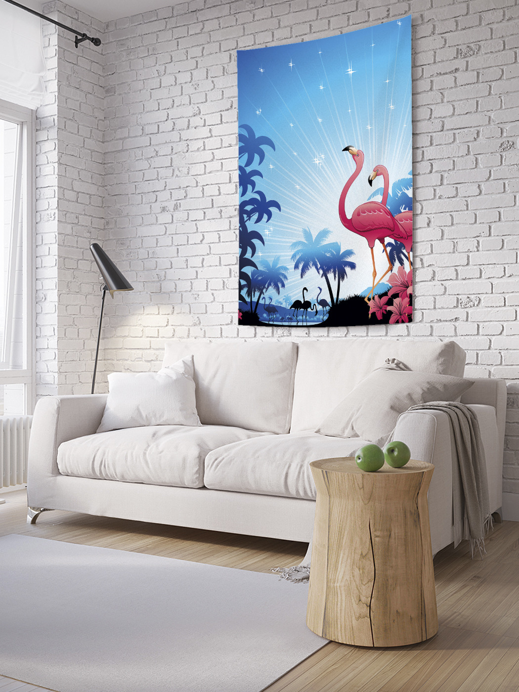 

Вертикальное фотопанно на стену JoyArty Пара фламинго на рассвете 150x200 см, Пара фламинго на рассвете