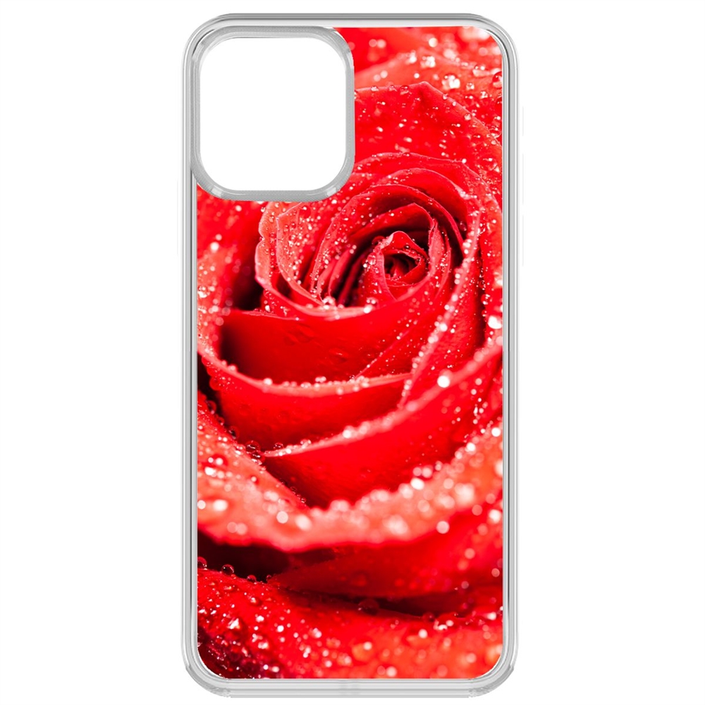 фото Чехол-накладка krutoff clear case роза для iphone 13 pro