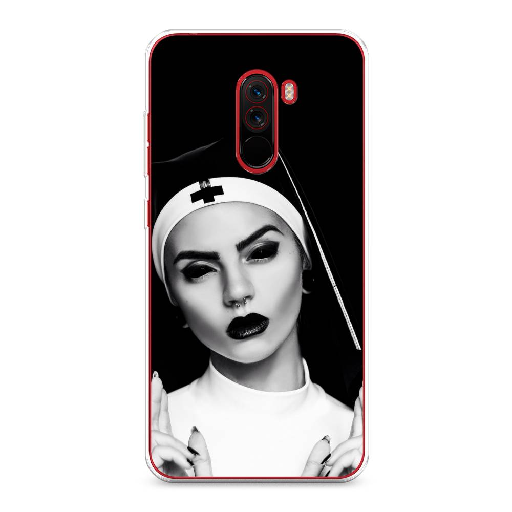 

Чехол Awog на Xiaomi Pocophone F1 "Черная монашка", Разноцветный, 34450-9