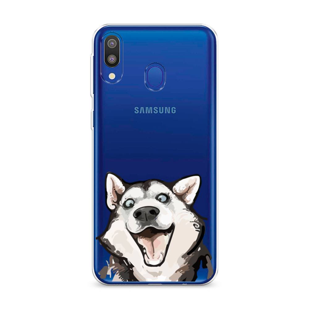 

Чехол Awog на Samsung Galaxy M20 "Радостный хаски", Разноцветный, 27450-1