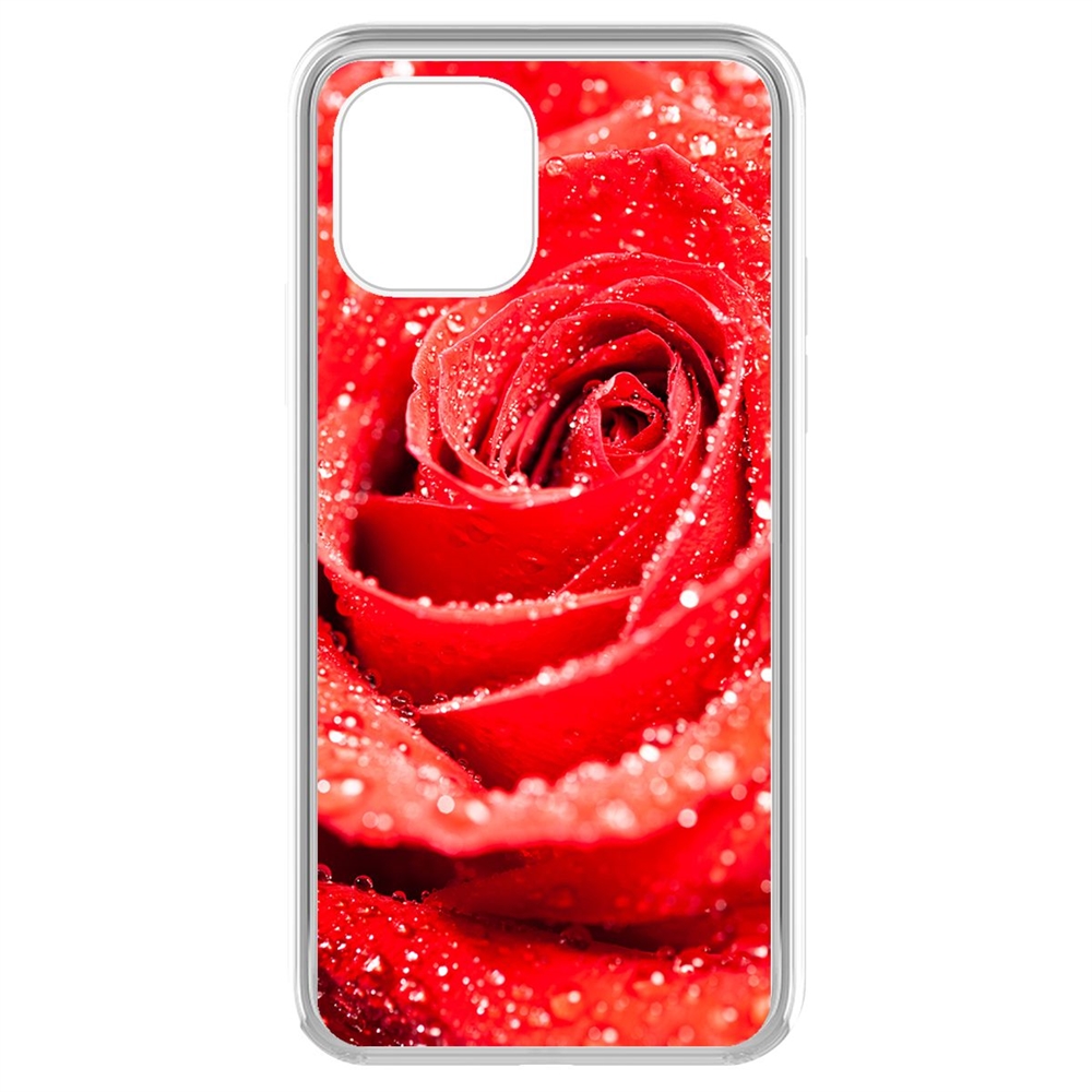 фото Чехол-накладка krutoff clear case роза для iphone 11 pro