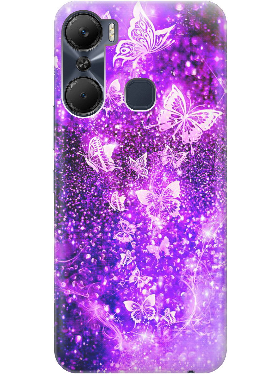 

Силиконовый чехол на Infinix Hot 12 Pro с рисунком "Фиолетовые бабочки", Фиолетовый;черный, 20000544