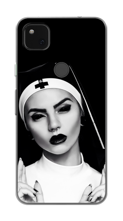 

Чехол Awog на Google Pixel 4A "Черная монашка", Разноцветный, 270650-9