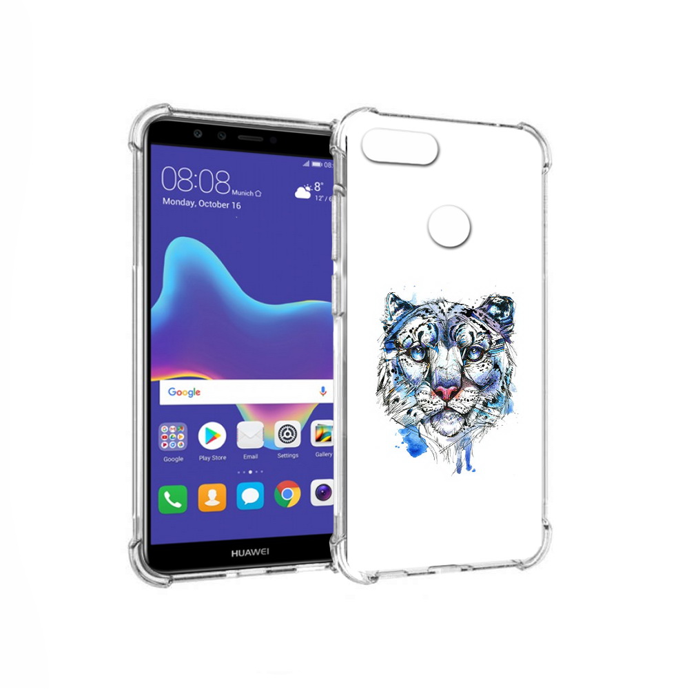 

Чехол MyPads Tocco для Huawei Enjoy 8 Plus водяной тигр (PT108787.33.263), Прозрачный, Tocco