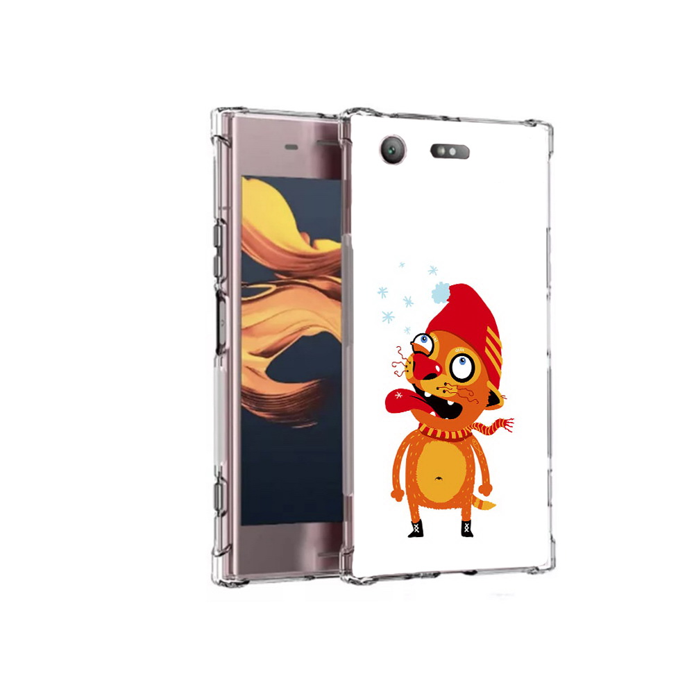 

Чехол MyPads Tocco для Sony Xperia XZ1 Compact Зимний кот (PT91855.237.88), Прозрачный, Tocco