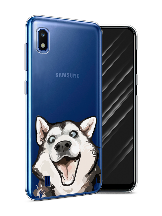 

Чехол Awog на Samsung Galaxy A10 "Радостный хаски", Разноцветный, 27950-1