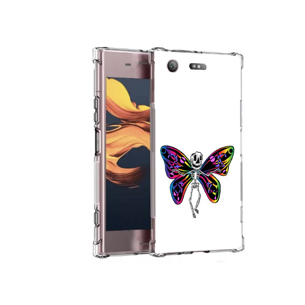 

Чехол MyPads Tocco для Sony Xperia XZ1 Compact эффект бабочки (PT91855.237.701), Прозрачный, Tocco