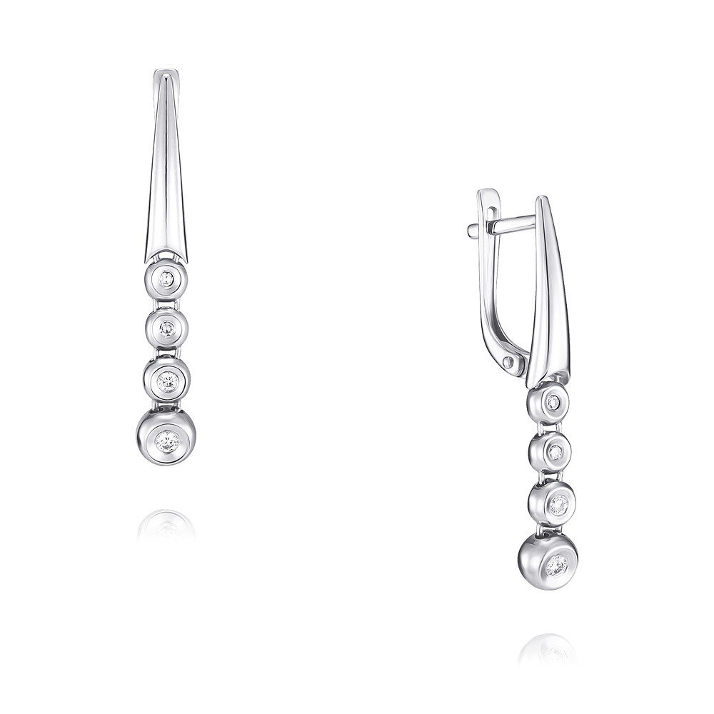 

Серьги из белого золота с бриллиантом ADAMAS 2424050-А51Д-41, 2424050-А51Д-41