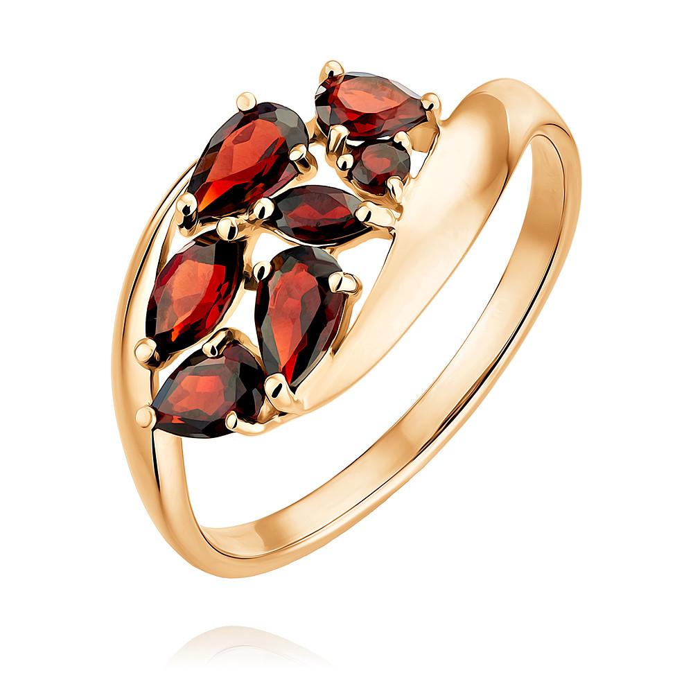 

Кольцо из красного золота с гранатом р. , ADAMAS 1455867/01-А50-655, 1455867/01-А50-655