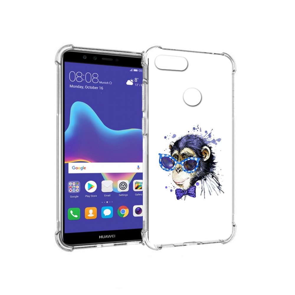 

Чехол MyPads Tocco для Huawei Enjoy 8 Plus акварельная обезьяна (PT108787.33.216), Прозрачный, Tocco