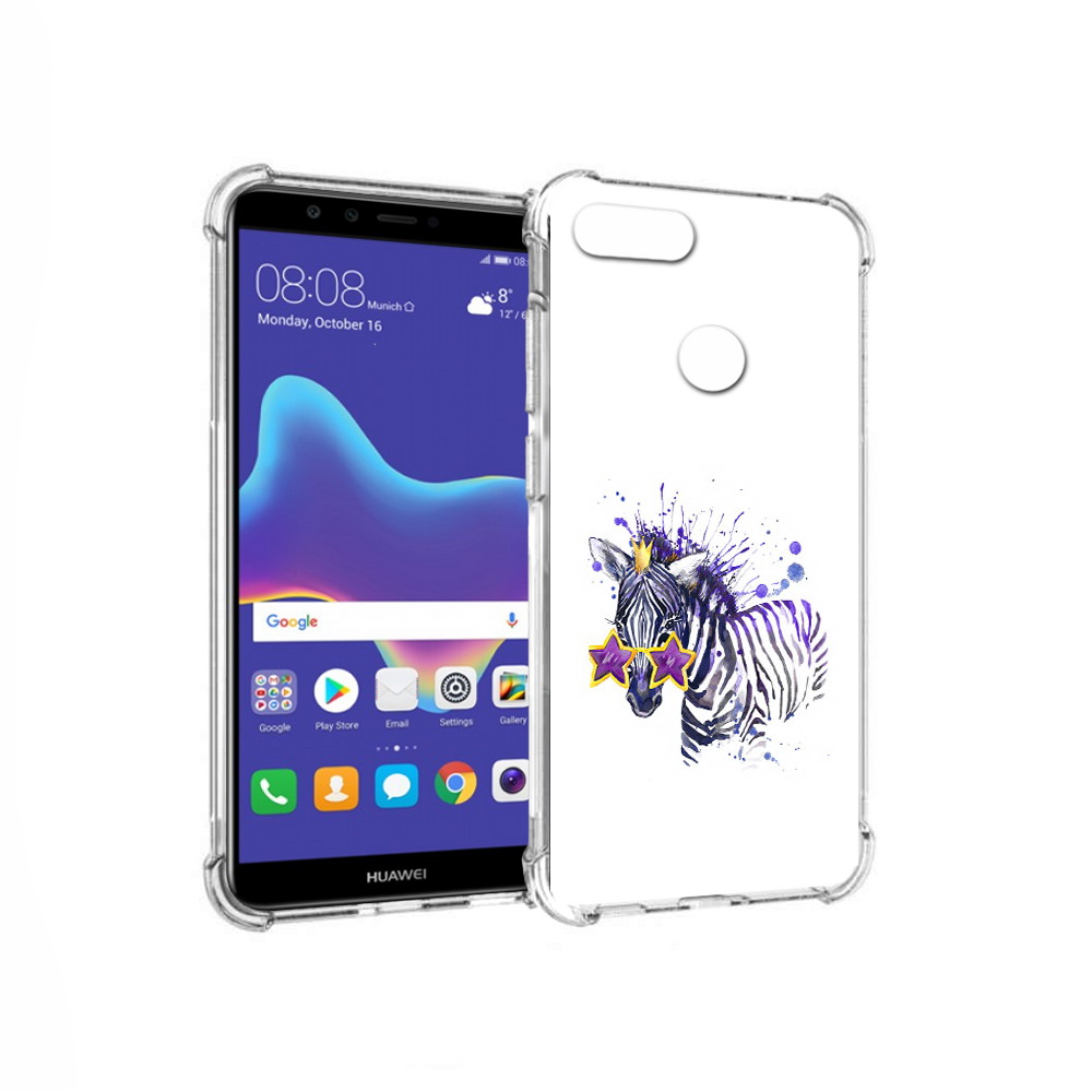 

Чехол MyPads Tocco для Huawei Enjoy 8 Plus акварельная зебра (PT108787.33.215), Прозрачный, Tocco