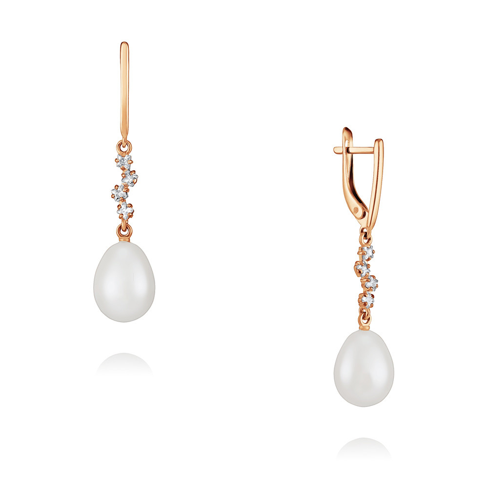 

Серьги из красного золота с жемчугом культивированным ADAMAS 24036985/01-А50Д-727, 24036985/01-А50Д-727