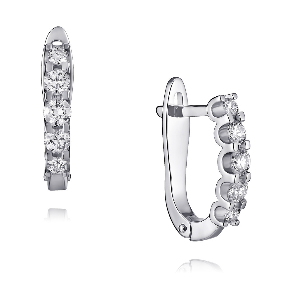 

Серьги из белого золота с бриллиантом ADAMAS 24035972/01-А511Д-41, 24035972/01-А511Д-41