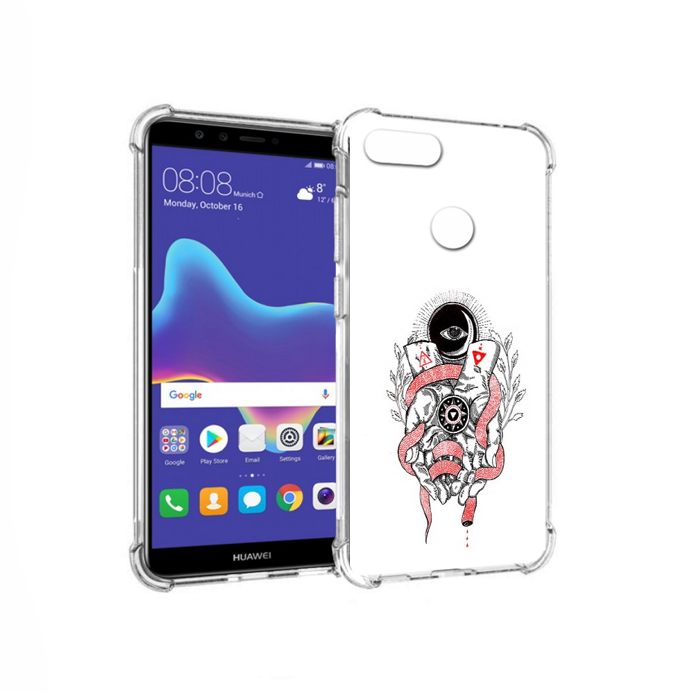 

Чехол MyPads Tocco для Huawei Enjoy 8 Plus абстрация связанные руки (PT108787.33.213), Прозрачный, Tocco