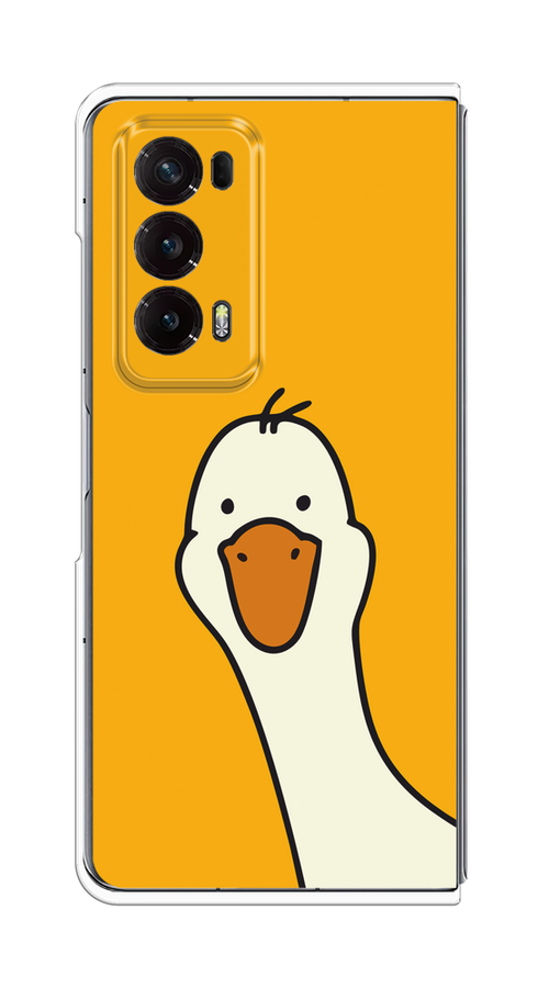 

Чехол на Honor Magic V2 "Утка на желтом фоне", Желтый;красный, 6123550-1