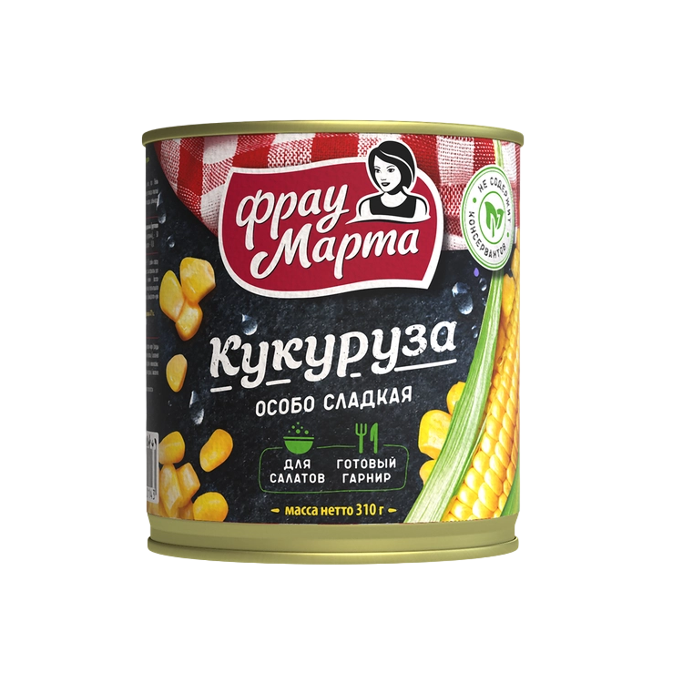 Кукуруза сладкая Фрау Марта консервированная, 310 г