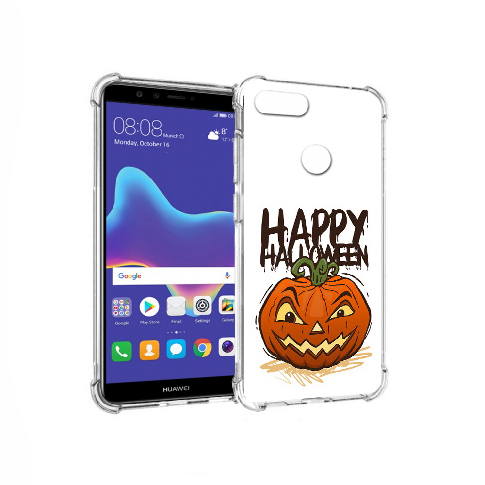 

Чехол MyPads Tocco для Huawei Enjoy 8 Plus Хэллоуин счастливый (PT108787.33.195), Прозрачный, Tocco