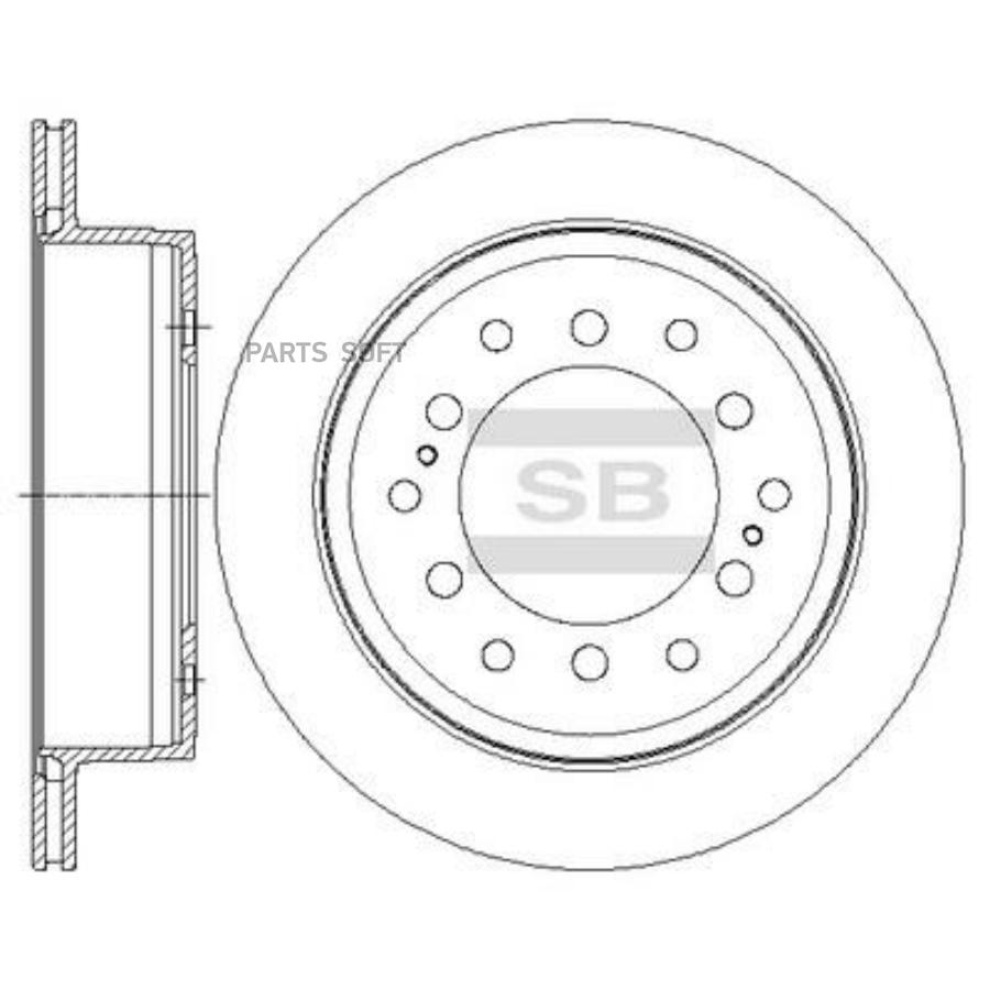 

Диск Тормозной, Задний Sangsin brake арт. SD4027