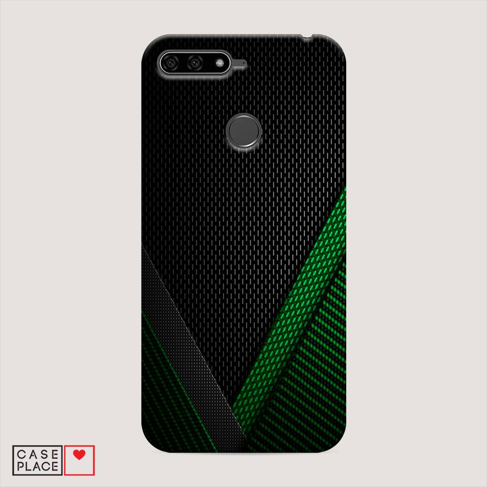 

Чехол Awog "Зеленый карбон" для Honor 7C, 64520-2
