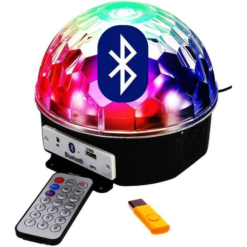 Музыкальный диско шар проектор Luoweite Bluetooth USB LED magic Ball