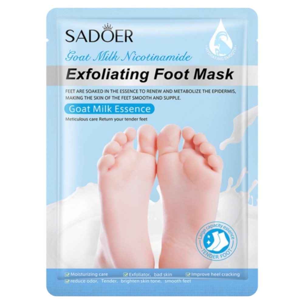 Отшелушивающая тканевая маска для ног Sadoer с эссенцией козьего молока 35 г технологическое оборудование переработки молока учебник для спо