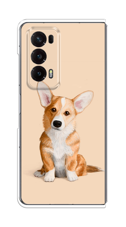 

Чехол на Honor Magic V2 "Грустный Корги", Коричневый;бежевый, 6123550-1