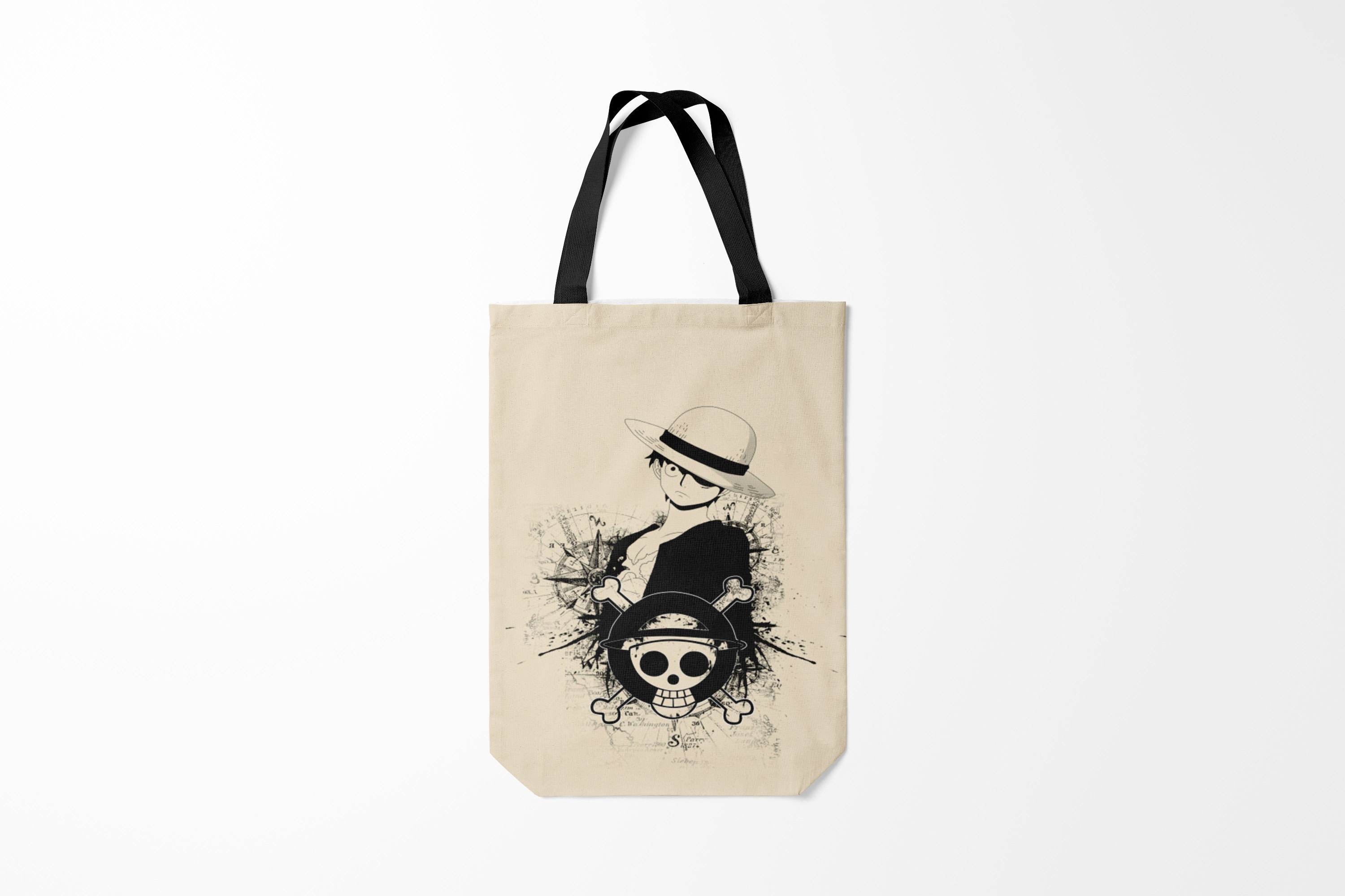 

Сумка шoппер унисекс Burnettie One Piece палец в носу, белый, One Piece палец в носу