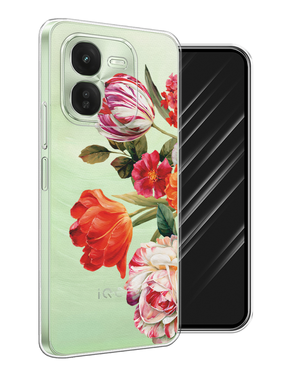 

Чехол Awog на Vivo iQOO Z9X "Весенний букет", Красный;розовый;зеленый, 2612250-1