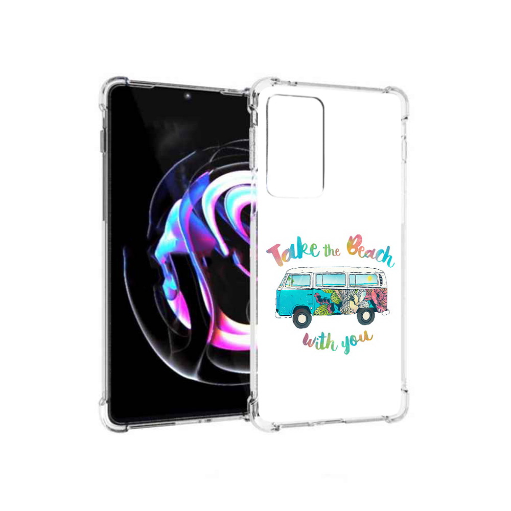 

Чехол MyPads Tocco для Motorola Moto Edge 20 Pro Хиппи автобус (PT227063.364.190), Прозрачный, Tocco