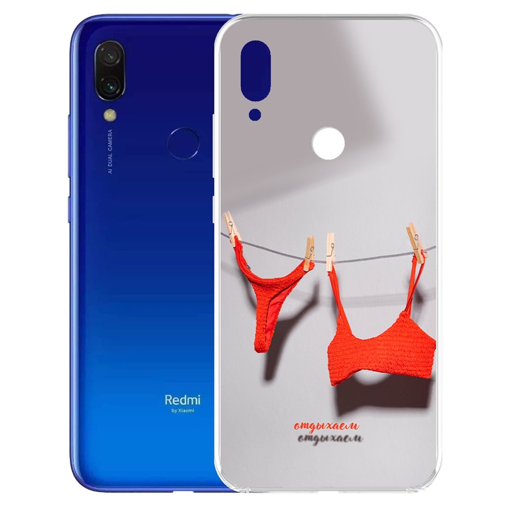 фото Чехол-накладка krutoff clear case отдыхаем для xiaomi redmi 7