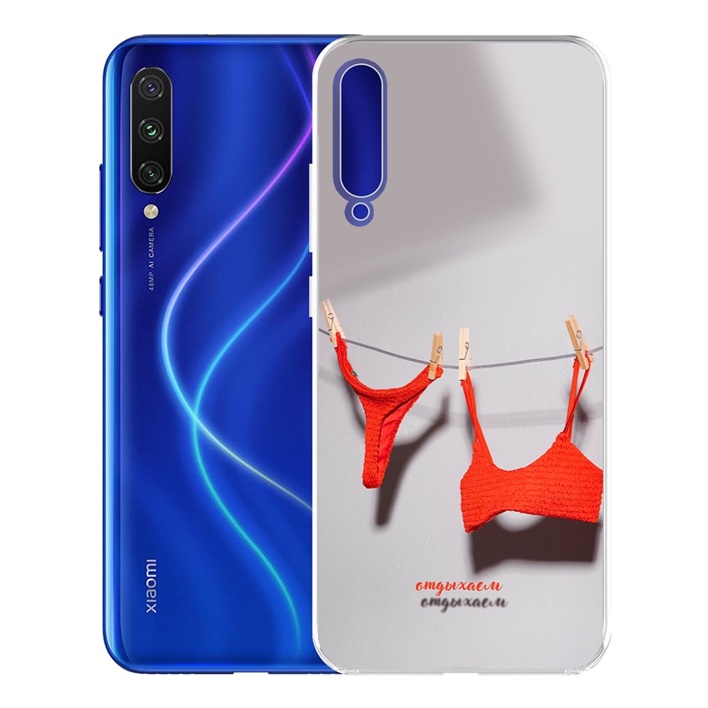 фото Чехол-накладка krutoff clear case отдыхаем для xiaomi mi a3