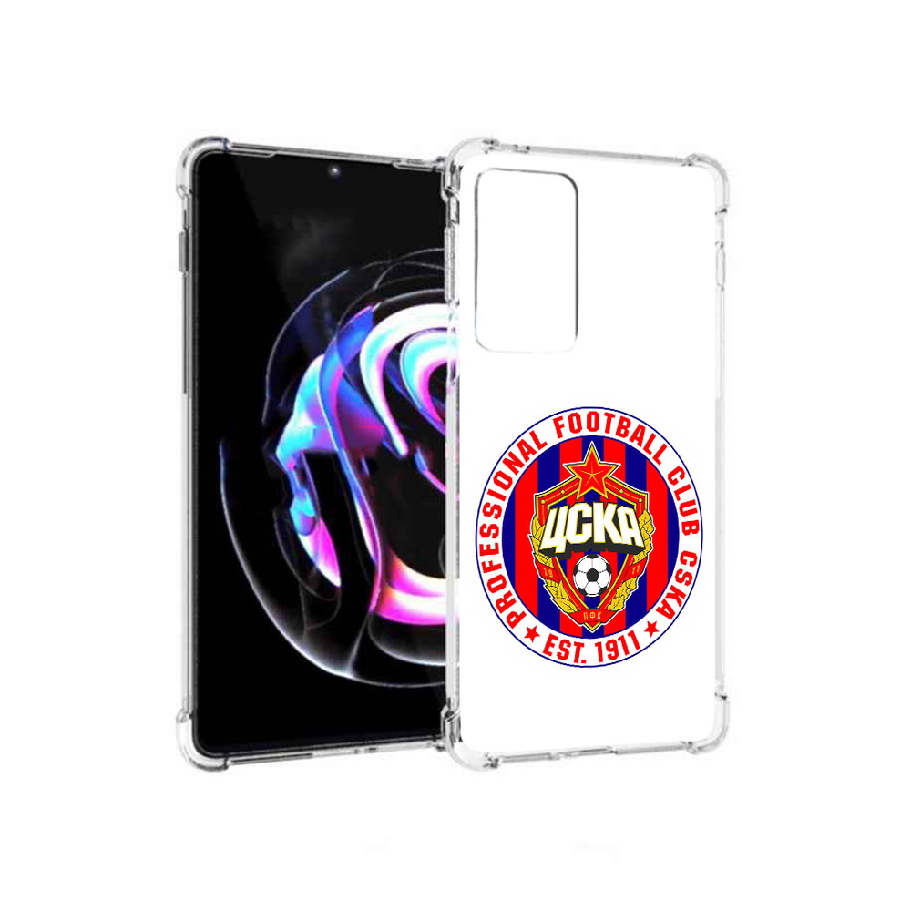 

Чехол MyPads Tocco для Motorola Moto Edge 20 Pro ФК ЦСК логотип (PT227063.364.178), Прозрачный, Tocco