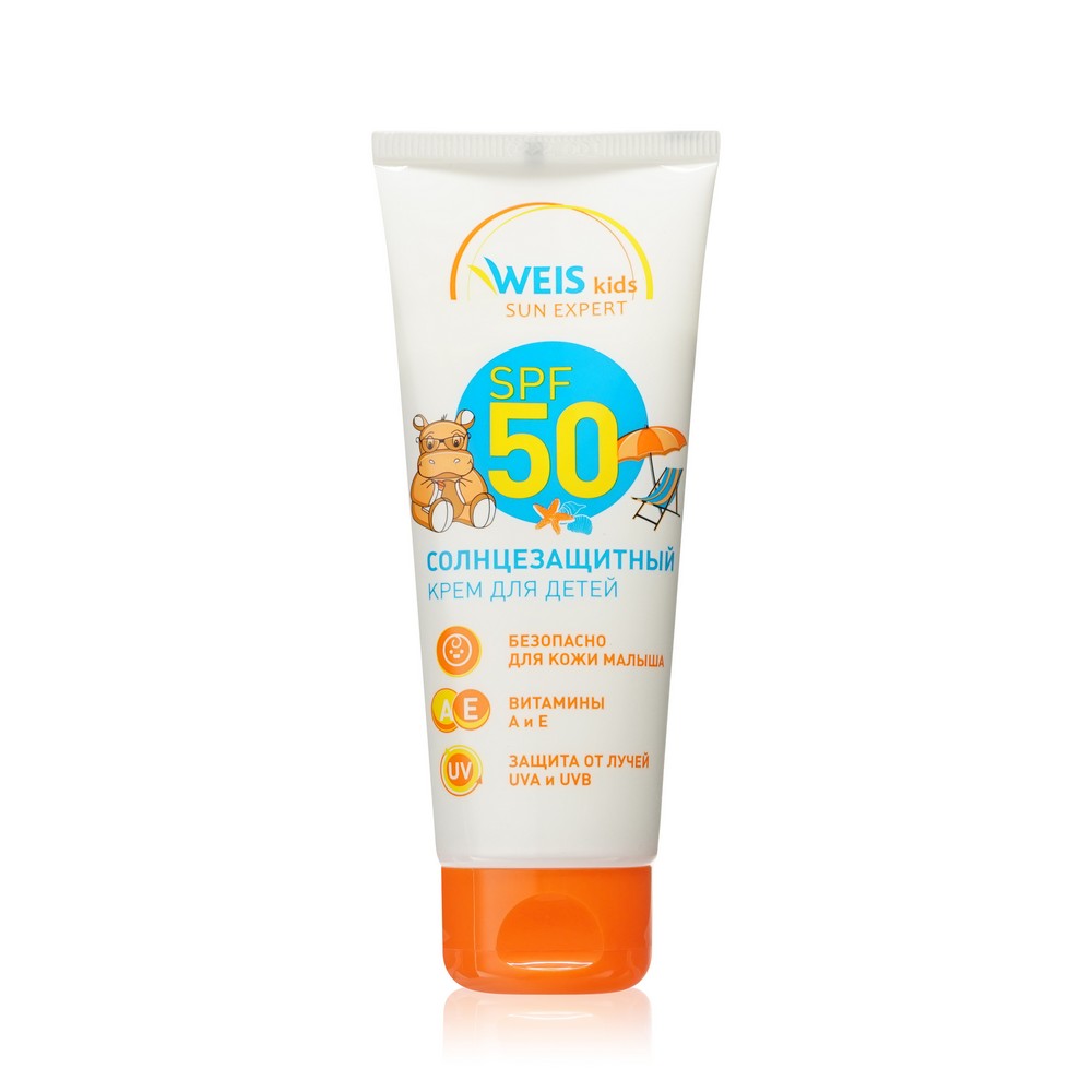 Детский крем для загара WEIS Sun Expert солнцезащитный SPF 50 75мл 486₽