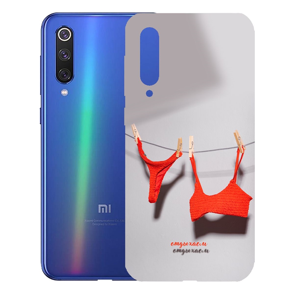 фото Чехол-накладка krutoff clear case отдыхаем для xiaomi mi 9