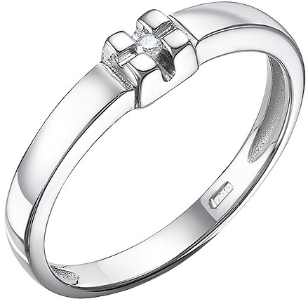 Кольцо из серебра р. 16,5 Империал K1457/Ag-620, бриллиант