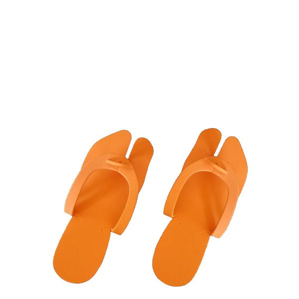 фото Тапочки вьетнамки пенополиэтилен чистовье 5 мм оранжевый 25 пар/уп 601-626