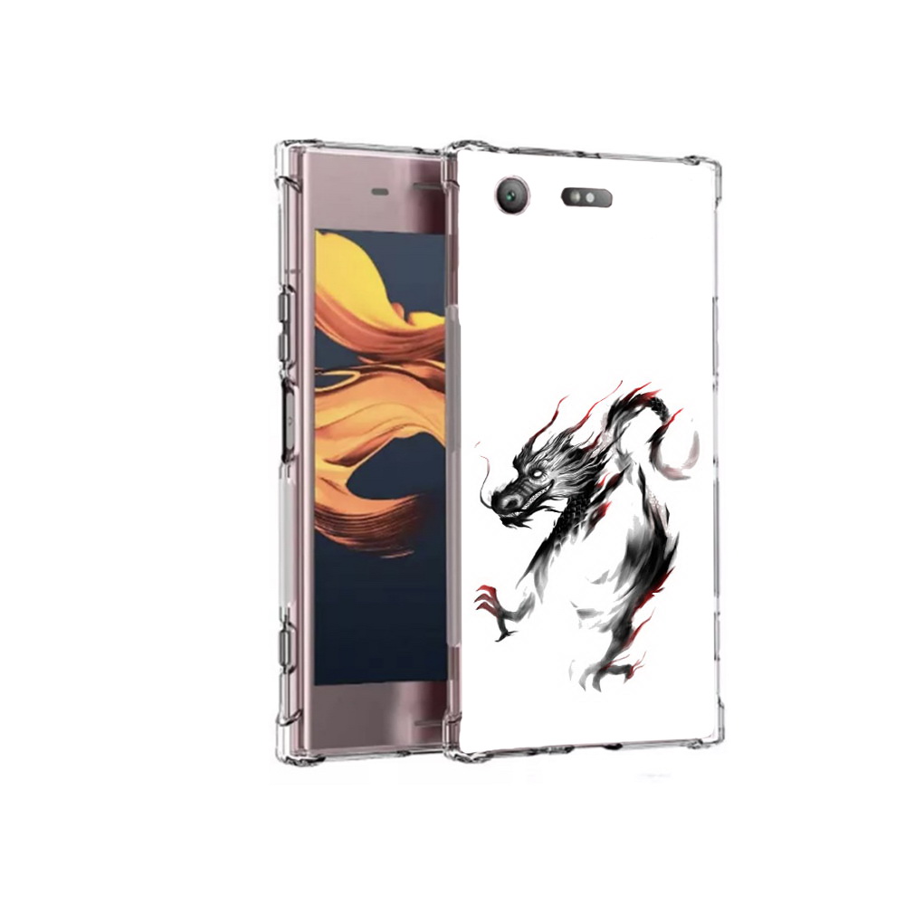 

Чехол MyPads Tocco для Sony Xperia XZ1 Compact черный дракон (PT91855.237.690), Прозрачный, Tocco
