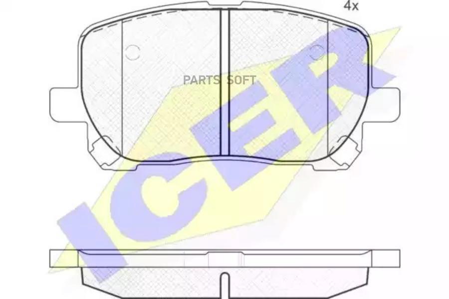 

Колодки Передние Toyota Matrix Icer 181820 Icer арт. 181820