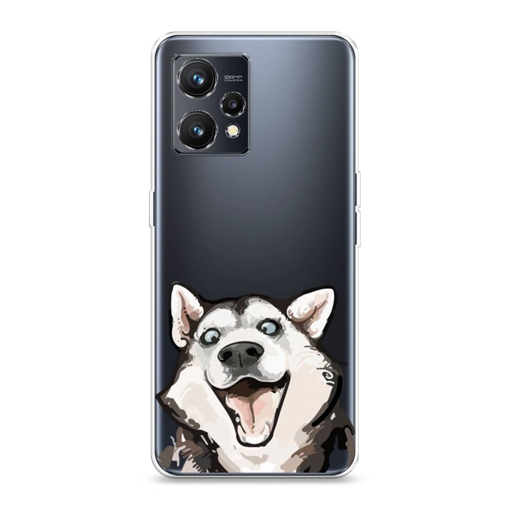 фото Силиконовый чехол "радостный хаски" на realme 9 awog
