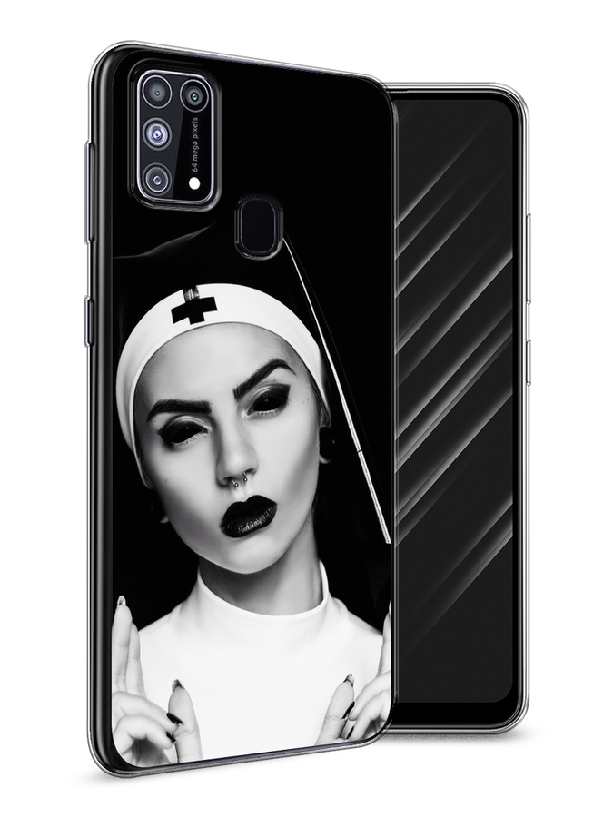 

Чехол Awog на Samsung Galaxy M31 / Самсунг M31 "Черная монашка", Разноцветный, 2100750-9