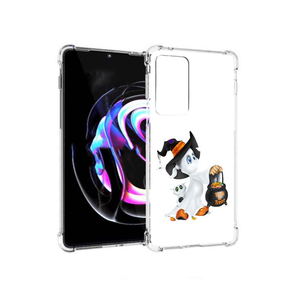 

Чехол MyPads Tocco для Motorola Moto Edge 20 Pro Маленький призрак (PT227063.364.113), Прозрачный, Tocco