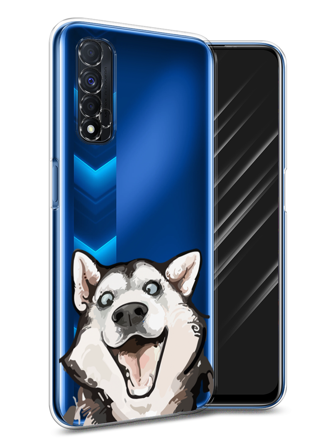 

Чехол Awog на Realme 7 "Радостный хаски", Разноцветный, 254150-1