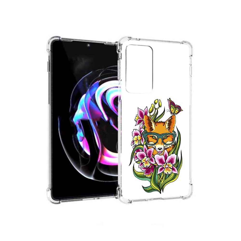 

Чехол MyPads Tocco для Motorola Moto Edge 20 Pro Лиса в цветах (PT227063.364.108), Прозрачный, Tocco