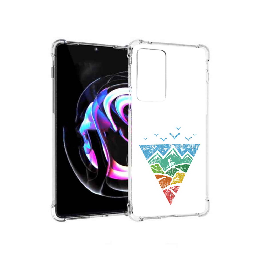 

Чехол MyPads Tocco для Motorola Moto Edge 20 Pro Лес земля море чайки (PT227063.364.105), Прозрачный, Tocco