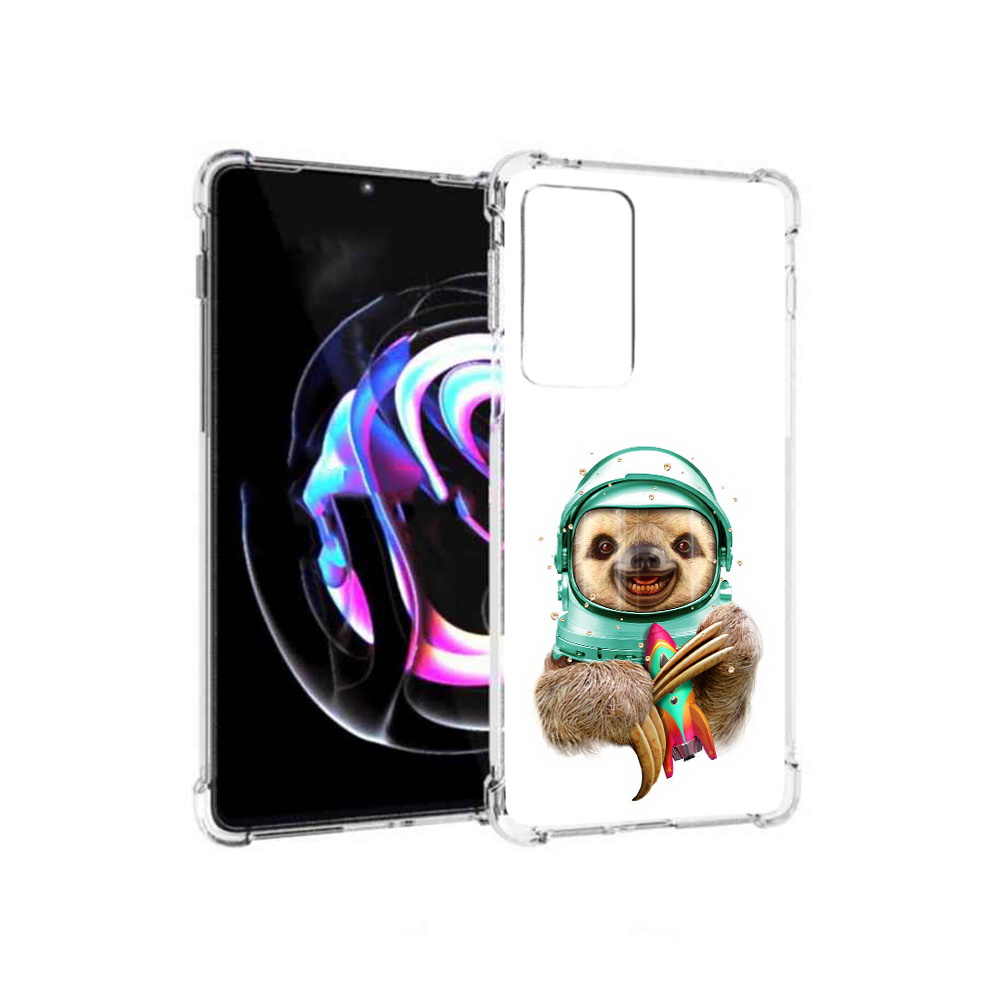 

Чехол MyPads Tocco для Motorola Moto Edge 20 Pro Ленивец астронавт (PT227063.364.104), Прозрачный, Tocco